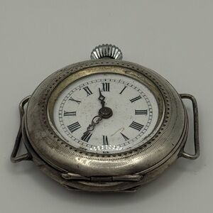 Antique Silver Pocket Watch Not Tested